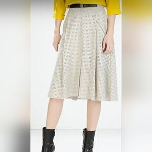 Ya Los Angeles Beige A-Line Skirt Size L NWT.